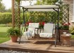 Garden Line Двомісна Садова Гірка 170 x 110 x 165 См Бежева З Підставкою Для Чашок, KRE6779 - Home Club, зображення 4