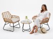 Garden Line Набор Садовой Мебели (2 Стула, Стол) - Коричневый, Подушки - Серый, ABI3408 - Home Club, изображение 4