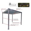 Garden Line Алюминиевая пергола для сада, серая, Led, 3 x 3 x 2,5 м, GOL0555 - Home Club, изображение 5