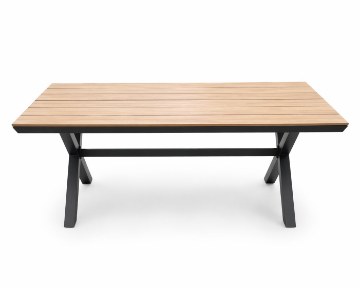 Chomik Алюмінієвий Садовий Стіл З Стільницею Polywood 180 x 100 x 75 См Темно-Сірий, RIT6259 - Home Club