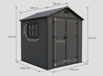 Garden Line Сарай для инструментов «Storven» 182 x 181 x 219 см, DOR3457 - Home Club