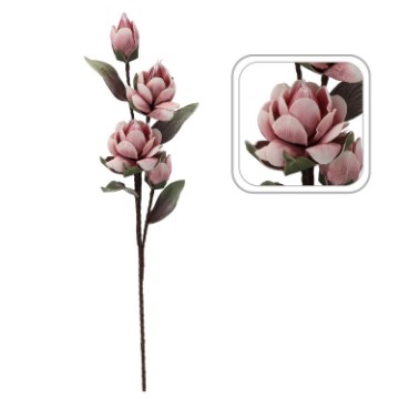 Garden Line Декоративный цветок — Роза, 4 бутона, 90 см, розовый, TER3020 - Home Club