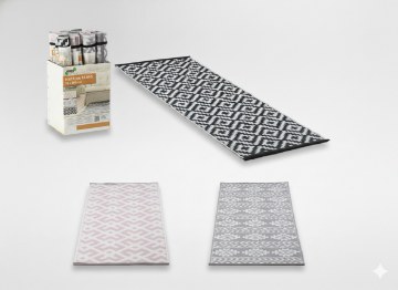 Garden Line Килимок для тераси 70 х 180 см, мікс візерунків, MAT5721 - Home Club