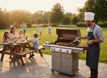 BBQ Meeting Набір з 3 аксесуарів для гриля в футлярі Лопатка/Виделка/Щипці, BBQ5863 - Home Club