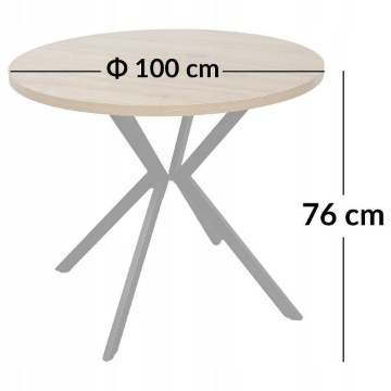 Kontrasto Sj217D Стол Erik, диаметр 100 x 76 см, дуб Dw, 6.04 95249 - Home Club