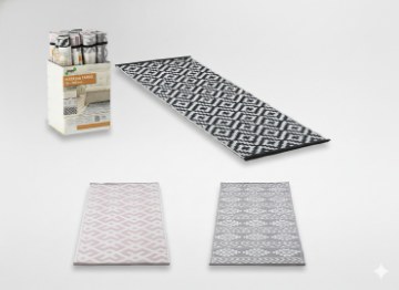 Garden Line Килимок для тераси 70 х 180 см, мікс візерунків, MAT5721 - Home Club