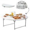 Garden Line Складной Стол Для Туризма И Кейтеринга, диаметр 180 x 74 см, круглый, белый, ZUM3709 - Home Club, изображение 12