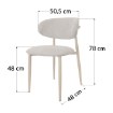 Kontrasto Kt210 Стул Sven Szen, цвет «таупе»/дуб, Dw, DME-KRZ-00004 - Home Club, изображение 4