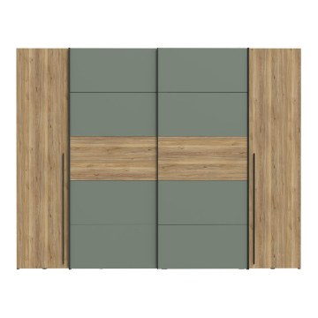 Forte Шкаф с раздвижными дверцами 270 см Narago, дуб Mauvella/шалфей, NRGS82511-M748 - Home Club