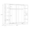 Forte Розсувна шафа 270 см Narago Дуб Mauvella/Шавлія, NRGS82511-M748 - Home Club, зображення 7