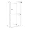 Forte Невеликий низький відкритий стелаж Net106, білий, MXXR111-120 - Home Club, зображення 5