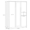 Forte Шафа з дзеркалом 160 см Clif Old – Wood Vintage/Бетон, CLFS831S-C546 - Home Club, зображення 5