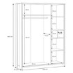 Forte Шафа з дзеркалом 160 см Clif Old – Wood Vintage/Бетон, CLFS831S-C546 - Home Club, зображення 6