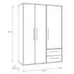 Forte Шафа 150 см з висувними ящиками, біла, MKSS833-120 - Home Club, зображення 6