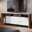 Forte Тв-тумба з висувними ящиками 160 см Saitama Дуб Mauvella/Secret Grey, SQMT221R-M826 - Home Club