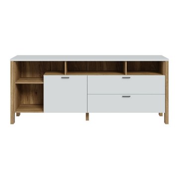 Forte Тв-тумба з висувними ящиками 160 см Saitama Дуб Mauvella/Secret Grey, SQMT221R-M826 - Home Club