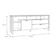 Forte Тв-тумба з висувними ящиками 160 см Saitama Дуб Mauvella/Secret Grey, SQMT221R-M826 - Home Club, зображення 8