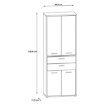 Forte Шкафчик 90 см с ящиками Keflavik, белый/графитовый, KFLS821-J53 - Home Club, изображение 6