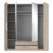 Forte Шафа з дзеркалом і шухлядами 200 см Cadixo Дуб Сонома, CDXS84S-D30 - Home Club, зображення 3