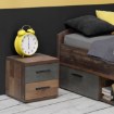 Forte Приліжкова тумба 40 см з шухлядами Winnie Old – Wood Vintage/Бетон, WNK08-C754 - Home Club