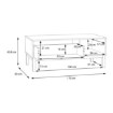 Forte Кавовий столик із шухлядою та ліпниною 110x60 см Penkridge Secret Grey/Шляхетний дуб, CFTT5175L-M848 - Home Club, зображення 6