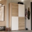 Forte Розсувна шафа 120 см Ozzula Дуб Сонома/Білий, OZLS62237-Q45F - Home Club