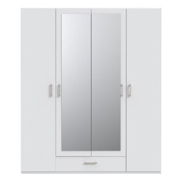 Forte Шкаф с зеркалом 180 см с ящиком Econobox 2, белый, ECBS944-120 - Home Club