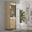 Forte Вузька вітрина 65 см Trondheim Дуб Artisan/Дуб чорний, TDHV712-C773 - Home Club