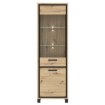 Forte Вузька вітрина 65 см Trondheim Дуб Artisan/Дуб чорний, TDHV712-C773 - Home Club, зображення 3
