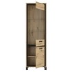 Forte Вузька вітрина 65 см Trondheim Дуб Artisan/Дуб чорний, TDHV712-C773 - Home Club, зображення 5