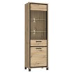 Forte Вузька вітрина 65 см Trondheim Дуб Artisan/Дуб чорний, TDHV712-C773 - Home Club, зображення 6