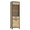 Forte Вузька вітрина 65 см Trondheim Дуб Artisan/Дуб чорний, TDHV712-C773 - Home Club, зображення 7