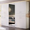 Forte Шафа з дзеркалом і шухлядами 270 см Serenade, біла, SNES931-120 - Home Club