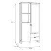 Forte Вітрина 100 см із шухлядами Saitama Дуб Mauvella/Secret Grey, SQMV721R-M826 - Home Club, зображення 7