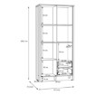 Forte Вітрина 100 см із шухлядами Saitama Дуб Mauvella/Secret Grey, SQMV721R-M826 - Home Club, зображення 8