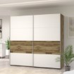Forte Шкаф-купе 270 см Modern Way, дуб «Клепковый»/белый, RCQS12411-C811 - Home Club