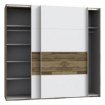Forte Шкаф-купе 270 см Modern Way, дуб «Клепковый»/белый, RCQS12411-C811 - Home Club, изображение 3