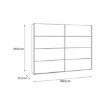 Forte Шкаф-купе 270 см Modern Way, дуб «Клепковый»/белый, RCQS12411-C811 - Home Club, изображение 4