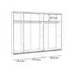 Forte Шкаф-купе 270 см Modern Way, дуб «Клепковый»/белый, RCQS12411-C811 - Home Club, изображение 5