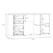 Forte Білий письмовий стіл розміром 145x60 см із 4 шухлядами та шафкою, MT926-Z12M - Home Club, зображення 8