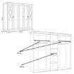Forte Велика шафа з дзеркалом 255 см Kashmir, біла сосна, KSMS955S3-D43 - Home Club, зображення 7