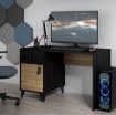Forte Лофт-стіл 120x60 см із шухлядою та шафкою Lya, LYAB211-M687 - Home Club