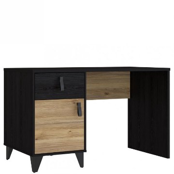 Forte Лофт-стіл 120x60 см із шухлядою та шафкою Lya, LYAB211-M687 - Home Club