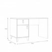 Forte Лофт-стіл 120x60 см із шухлядою та шафкою Lya, LYAB211-M687 - Home Club, зображення 4