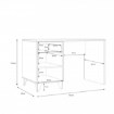 Forte Лофт-стіл 120x60 см із шухлядою та шафкою Lya, LYAB211-M687 - Home Club, зображення 5