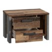 Forte Приліжкова тумба 60 см з шухлядами Clif Old – Wood Vintage/Бетон, CLFK021-C546 - Home Club, зображення 5