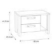 Forte Приліжкова тумба 60 см з шухлядами Clif Old – Wood Vintage/Бетон, CLFK021-C546 - Home Club, зображення 6