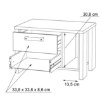 Forte Приліжкова тумба 60 см з шухлядами Clif Old – Wood Vintage/Бетон, CLFK021-C546 - Home Club, зображення 7