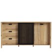 Forte Комода з ламелями Jytana Дуб Mauvella/Чорний, JTNK233R-M635 - Home Club, зображення 3