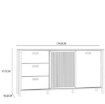 Forte Комода з ламелями Jytana Дуб Mauvella/Чорний, JTNK233R-M635 - Home Club, зображення 5